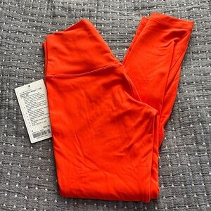 NWT LULULEMON Align HR 25" HR Legging Pant, Size 4, Color Solar Orange